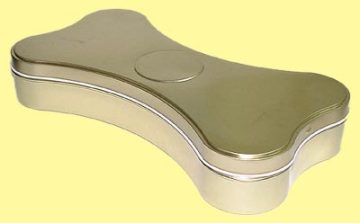 tin bone shaped box