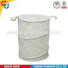 Pop up fabric large laundry bag,dirty laundry bag for travel,folding laundry bag with handle for home organizer
