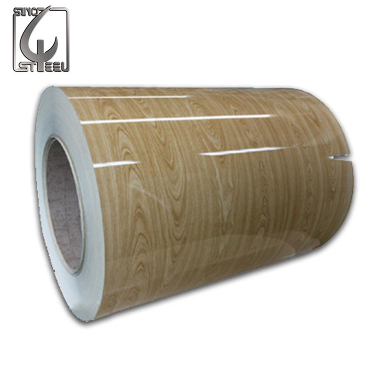 3D Wood Printed Coil 0.4mm Thickness PPGI Coils Color Coated Steel Roll PPGI Galvalume Coils