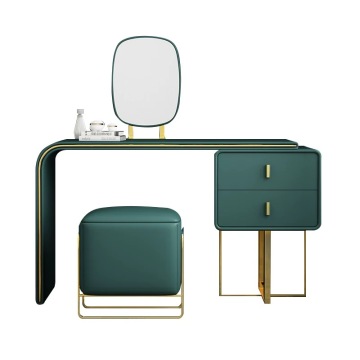 Luxury dressing table set with leather chair