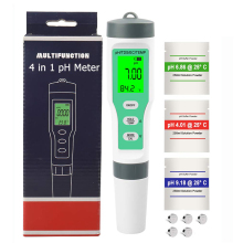 Water Quality PH Tester: Aquariums Hydroponics Waterproof 4 in 1 PH/TDS/EC/Temp Meters
