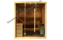 Traditional Sauna Cabins , Square Cedar Sauna For Home / Garden