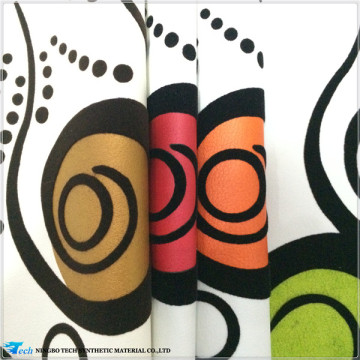 new surface style chairs covers leather ,pu flocking leather for chairs covers