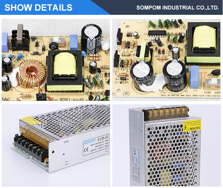 High Voltage Ac 110v 220v Switching Power Supply Dc 120w 12v 10a Smps Led Lighting Transformer