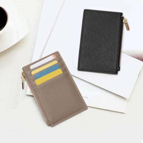 New minimalist designer quilted vertical card holder wallet