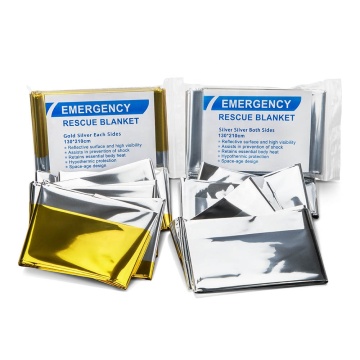 Mylar Silver-Gold Emergency Rescue Thermal Blanket