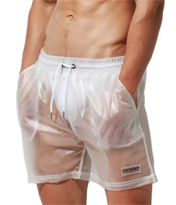 Wholesale Drawstring Transparent Swim Trunks