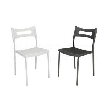 Hostel Modern Design Canteen Stacking Plastic Dining Chair Metal Frame Durable Chair for Classroom Student Use