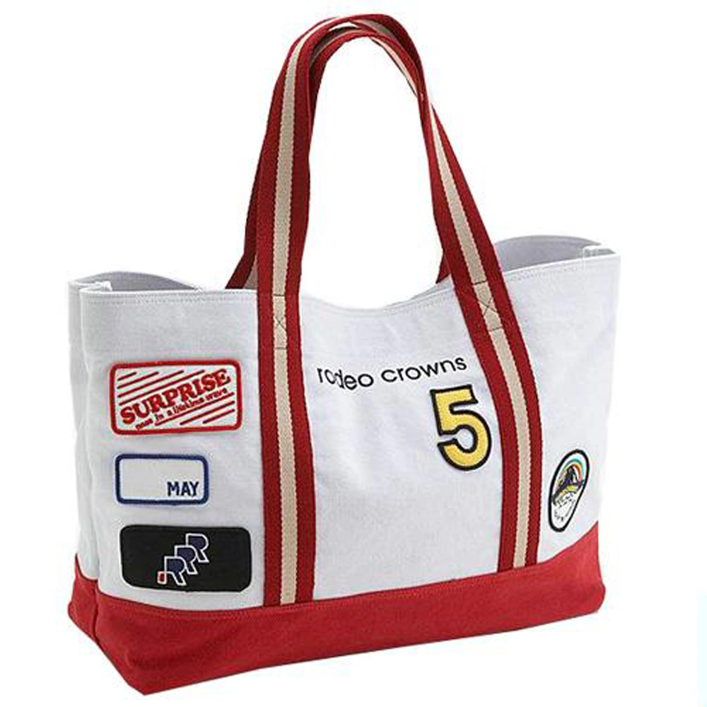 Qingdao Factory Gots Oekotex 100 Custom Logo Printed Reusable/Recycle Natural White 100% Cotton/Polyester Cotton Bag for Shopping