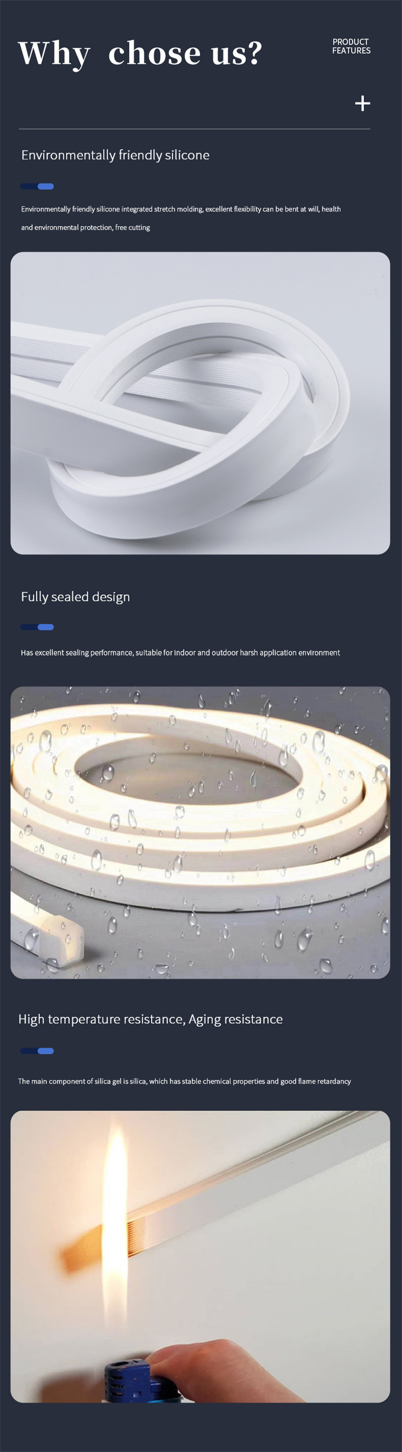 24V waterproof IP65 neon flexible strip led neon strip 120 leds 270 degree Silicone Tubing neon light