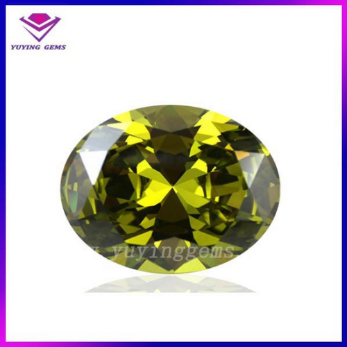 AAA Oval 7*9mm Peridot Gemstone CZ Stone