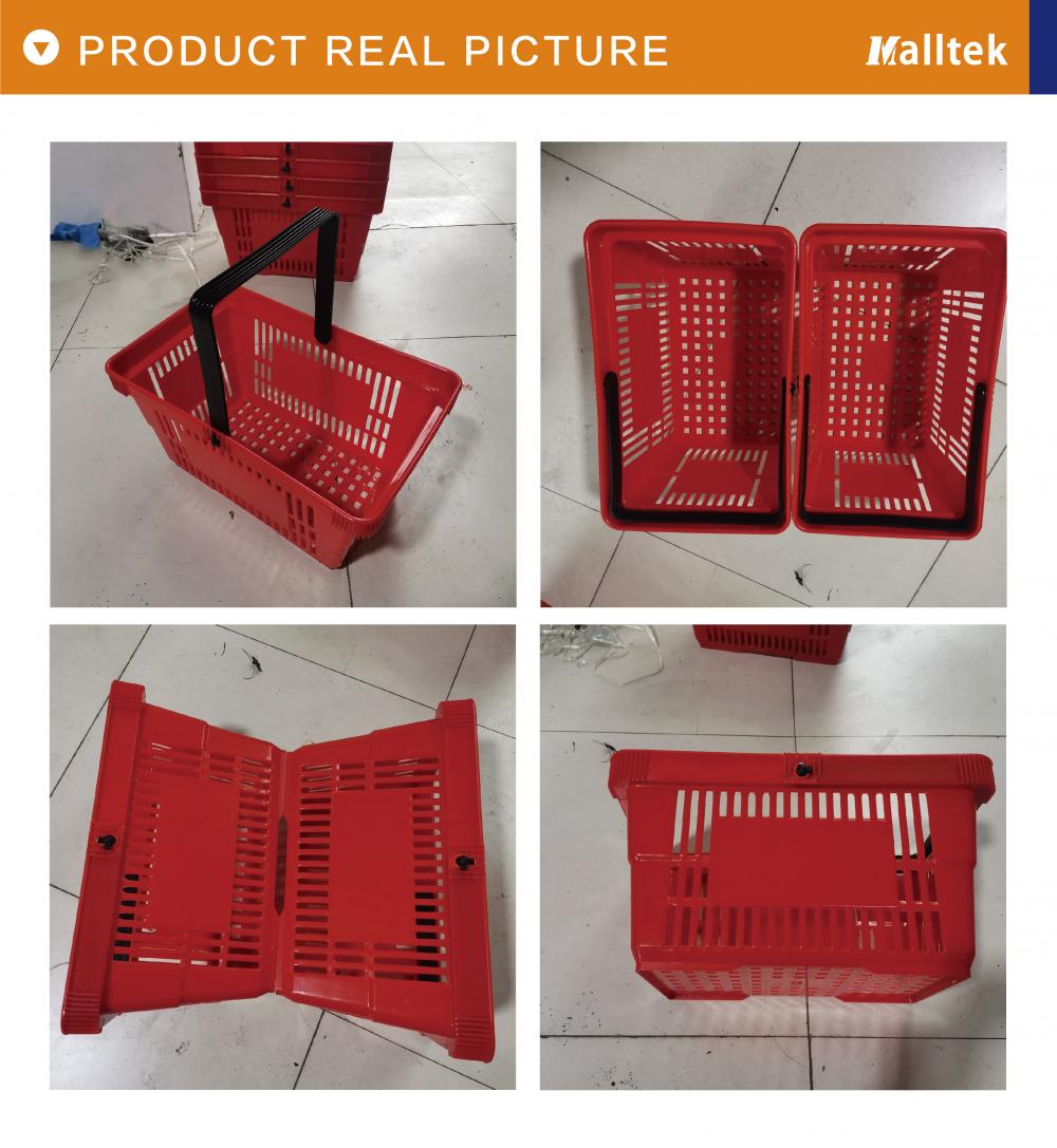 Customized color single handle portable shopping basket