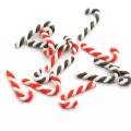 100pcs Mini Miniature Stripe Clay Christmas Cane Candy For Chris tams Party Embellishments