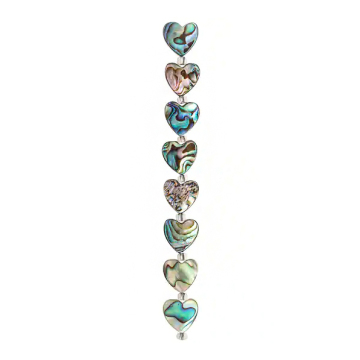Craft Abalone Heart Strung Beads for Jewelry Making