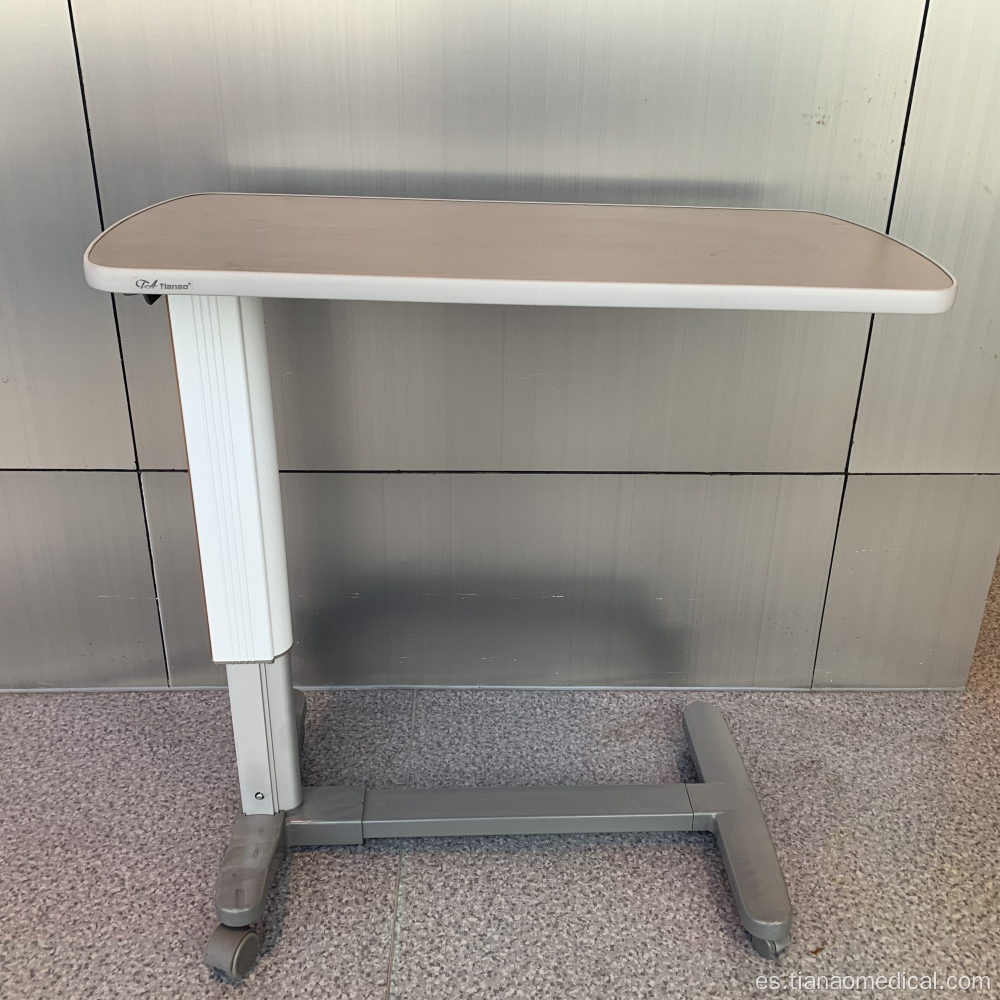 Mesa de cama ajustable de aluminio para hospitales