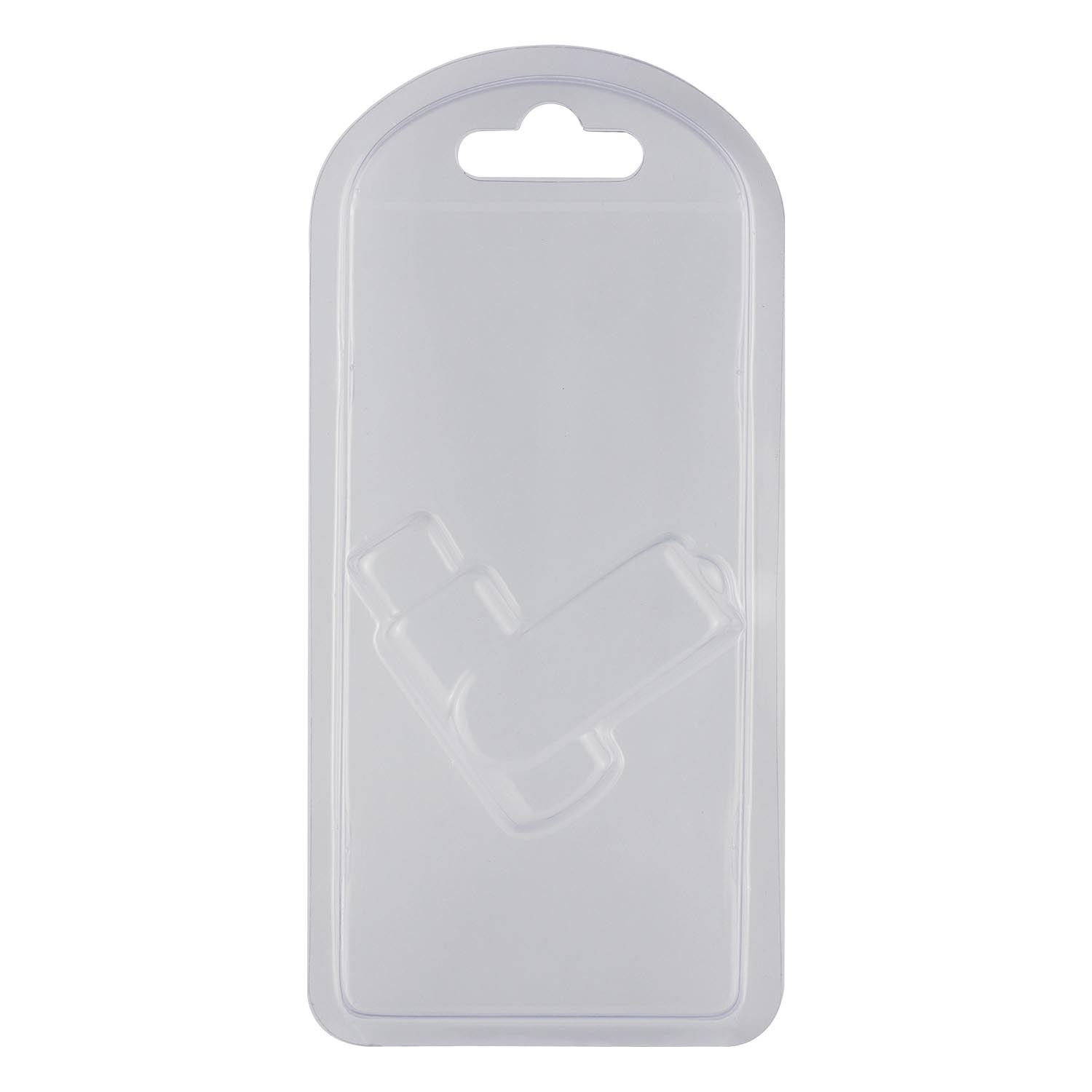 Plastic Clear USB Flash Drive Clamshell Packaging Double Blister