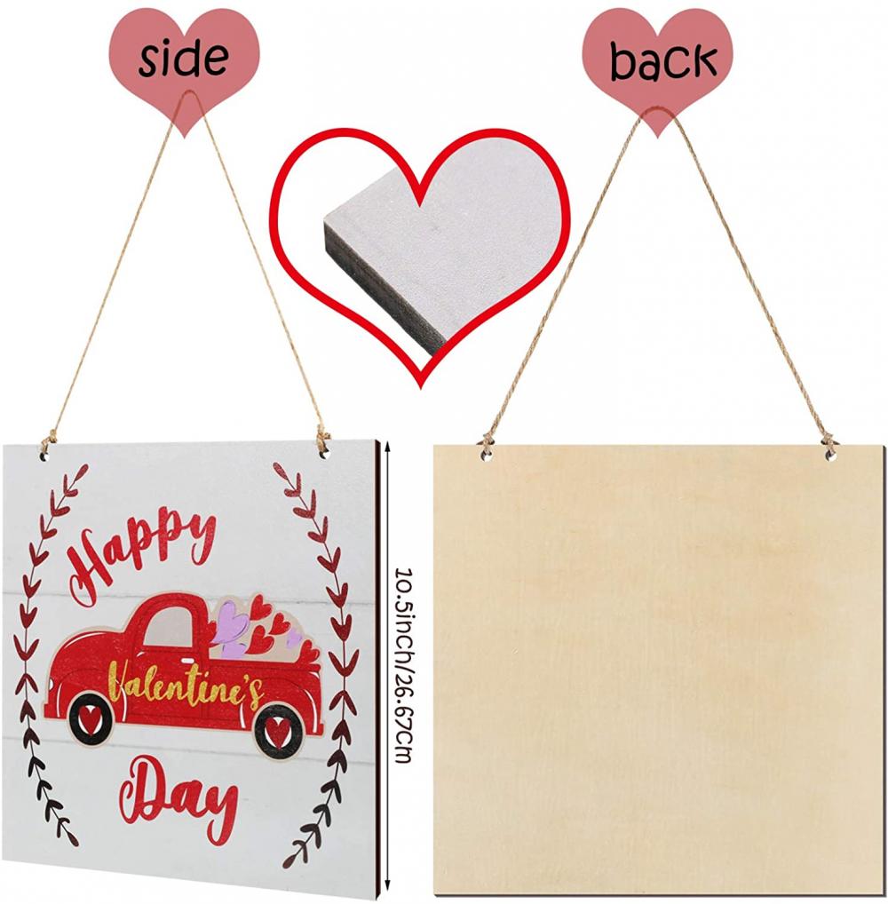 Wooden Valentine&#39;s Day Hanging Decoration