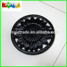 sunflower shape cast iron trivet