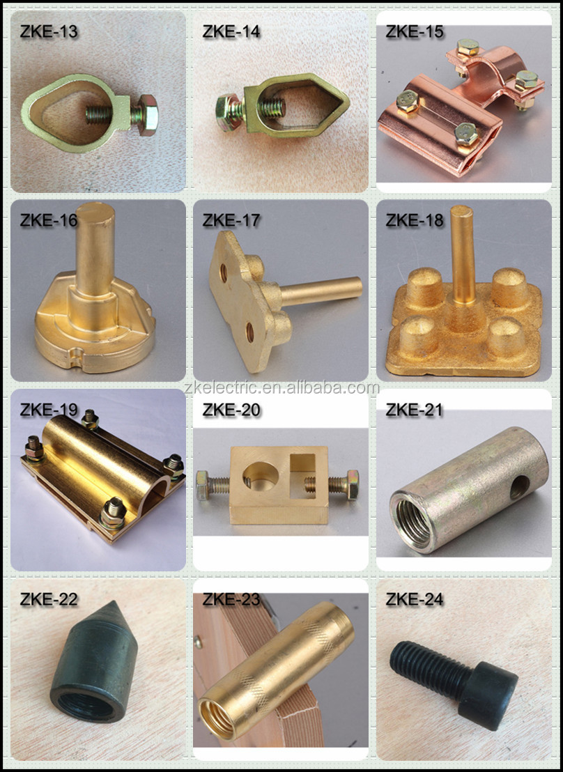 Brass welding ground clamp /copper grounding clamp for tape to tape