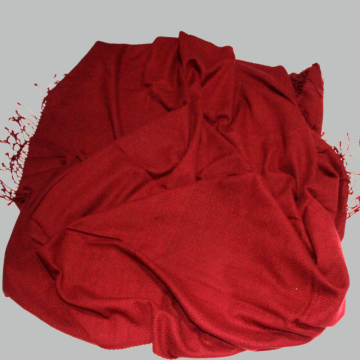 100% Worsted Wool Wine Color Sofa Blanket