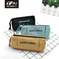 Popular simple color embroidery partysu pu pencil case