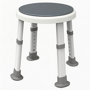 Adjustable White Lightweight Shower Stool
