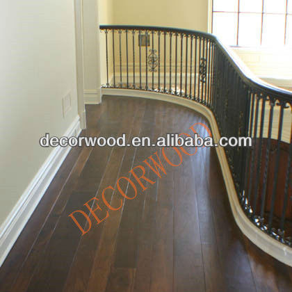 Special made walnut wooden balcony handrails