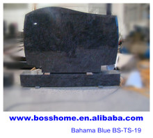 Germany Style Headstone and monument , Bahama Blue Granite tombstones Price