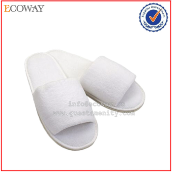 white disposable ladies bedroom slippers cheap hotel guests slippers