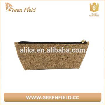 Brown cork pencil pouch,durable nature cork pencil pouch