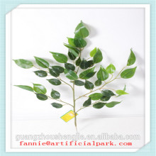 LF081512 2014 new style artificial mini banyan leaf/plastic banyan leaves for decorations