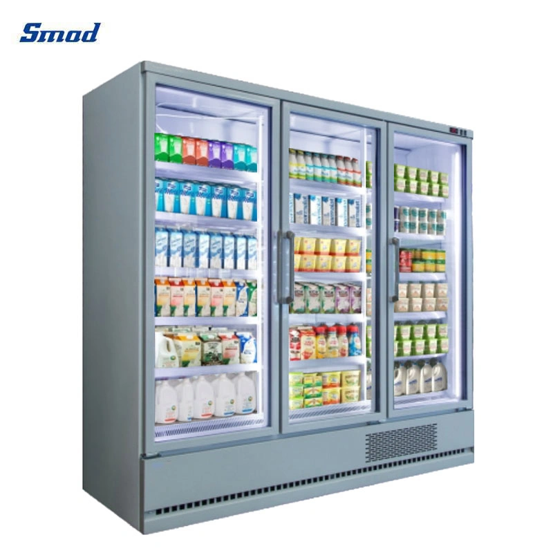 Commercial Fridge Plug in Glass Door Multideck Open Display Chiller Refrigerator