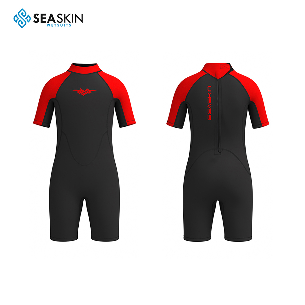 Seaskin Kids Front Zipper Wetsuit untuk SCUBA Diving