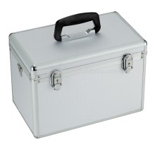 silver aluminum carrying digital camera case with lock XB-DC003