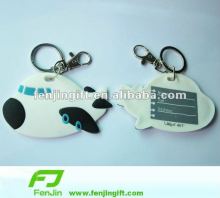PVC luggage tag key chain