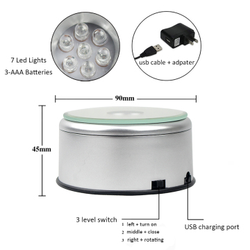 Colorful Crystal LED Base - Crystal Light Base