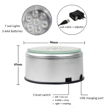 Colorful Crystal LED Base - Crystal Light Base