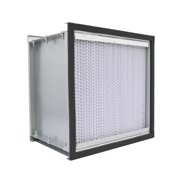 610 x 610 x 292 mm derinliğinde plah 610 X 610 X 292 mm Deep Pleat H14 HEPA Filter For Laminar Air Flow Hood
