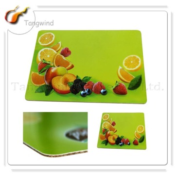 CMYK Printed Promotional Square MDF Cork placemats