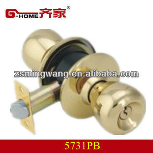 polished brass cylindrical ball lock
