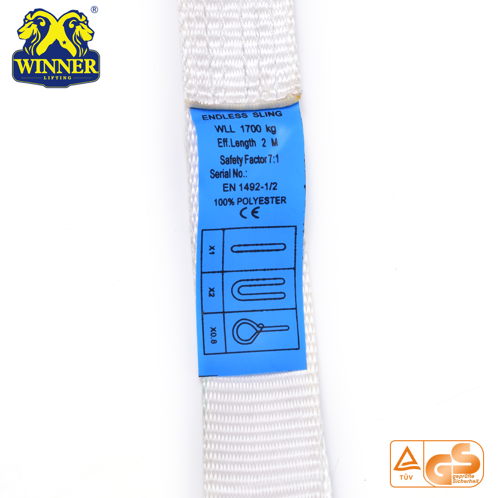 Heavy Duty Factory Price Polyester Soft Webbing Round Sling