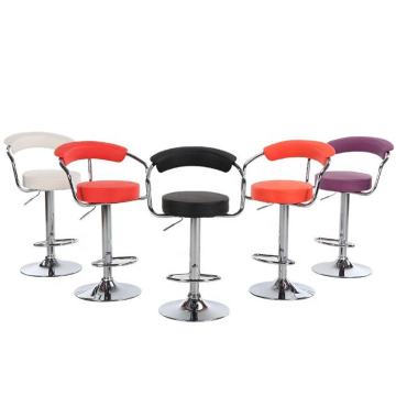 Leather Bar Chairs with Lift and Swivel Functions for Home Furniture