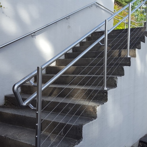 Zinc alloy balcony handrail square stainless steel handrail