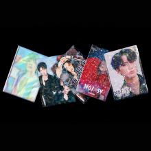 Hot Sell K-pop Laser Flashing Card Film Custom Holographic Photo Card Sleeves