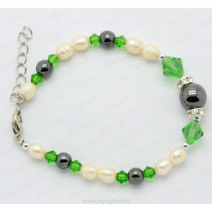 pulsera de cristal de hematita de piedras preciosas