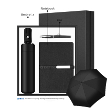 High-End Customized Wholesale Giveaway Umbrella, Notebook, and Pen Gift Set