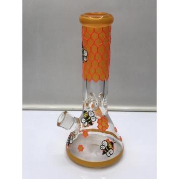 Γυάλινο ποτήρι ζέσεως με όμορφο μοτίβο πορτοκαλιού μελισσών
