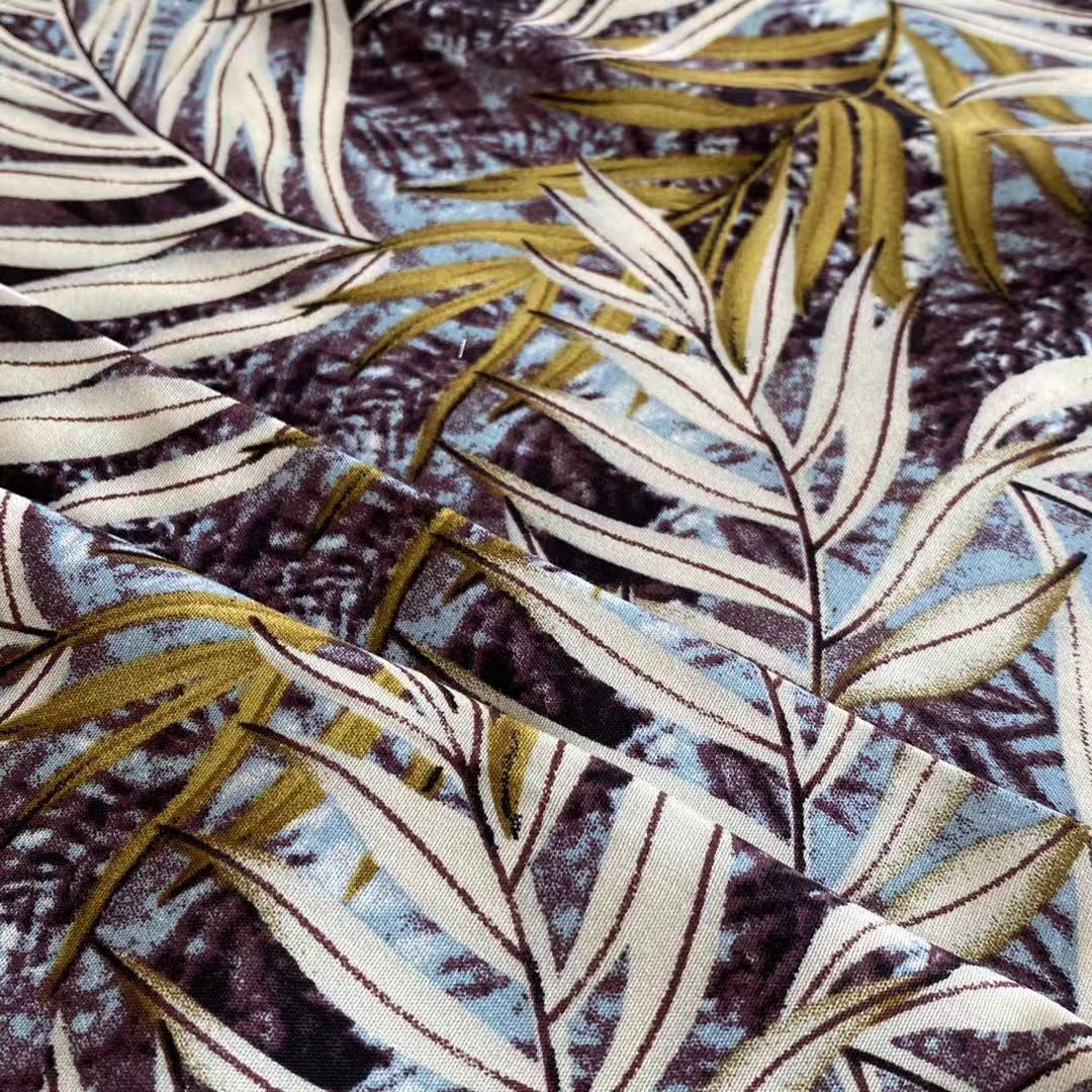 ISP Textile 45s soft challis rayon fabric plain fabric rayon floral printed tecido viscose material viscose 100% rayon fabric