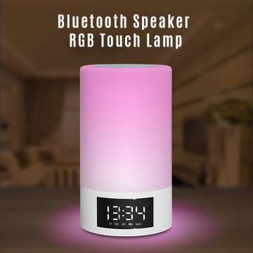 Touch sensitive lamp with multi color mode Led screen bluetooth outdoor speaker lighting lamp