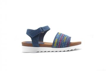 Girl's Jean Footbed Comfort Sandal